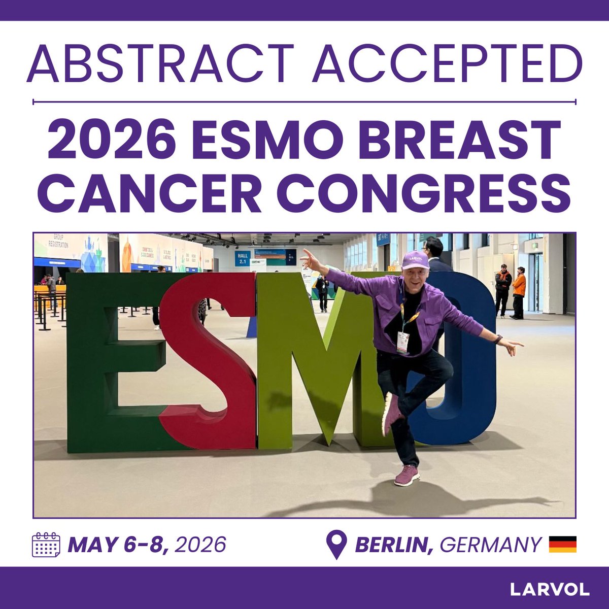 Larvol's tweet photo. Our abstract on Network Meta Analysis has been accepted for presentation at @myESMO Breast Cancer Congress 2026.

We’re proud to contribute to the global breast cancer conversation and to share insights shaped by real-world data and AI-driven analysis.

Grateful to the entire team who made this possible. More details to follow soon.

Get data-driven and real-time insights with CLIN 👉 https://t.co/ct6tMIQHii

#LARVOL #CancerResearch #CancerData #Oncology #OncologyInsights #ClinicalTrials #BreastCancer #BCSM #ESMOBreast26 | @brunolarvol | @Jud_Prz | @MedinDarko
