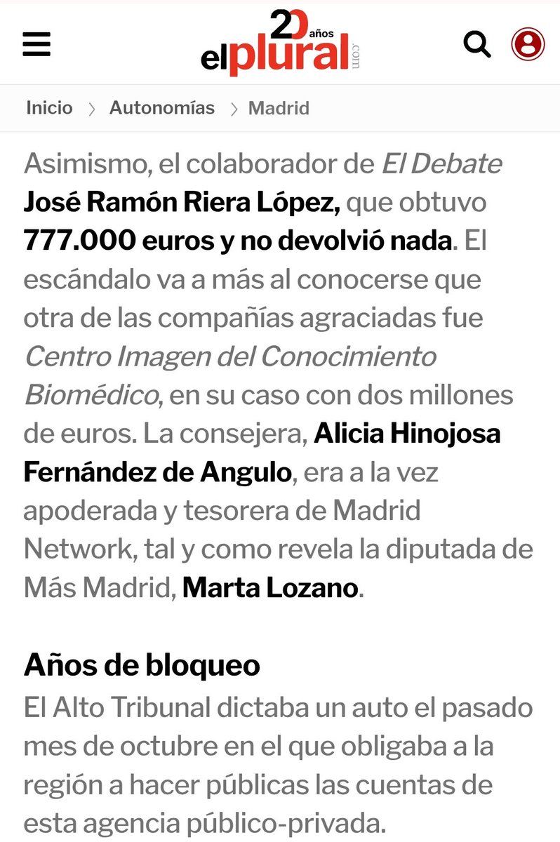 La documentación de Madrid Network que Ayuso escondía y los tribunales le han obligado a entregar: "111 millones, cargos del PP, nobleza e incluso pseudoperiodistas"

A los votantes del PP les gusta que les roben
elplural.com/autonomias/mad…