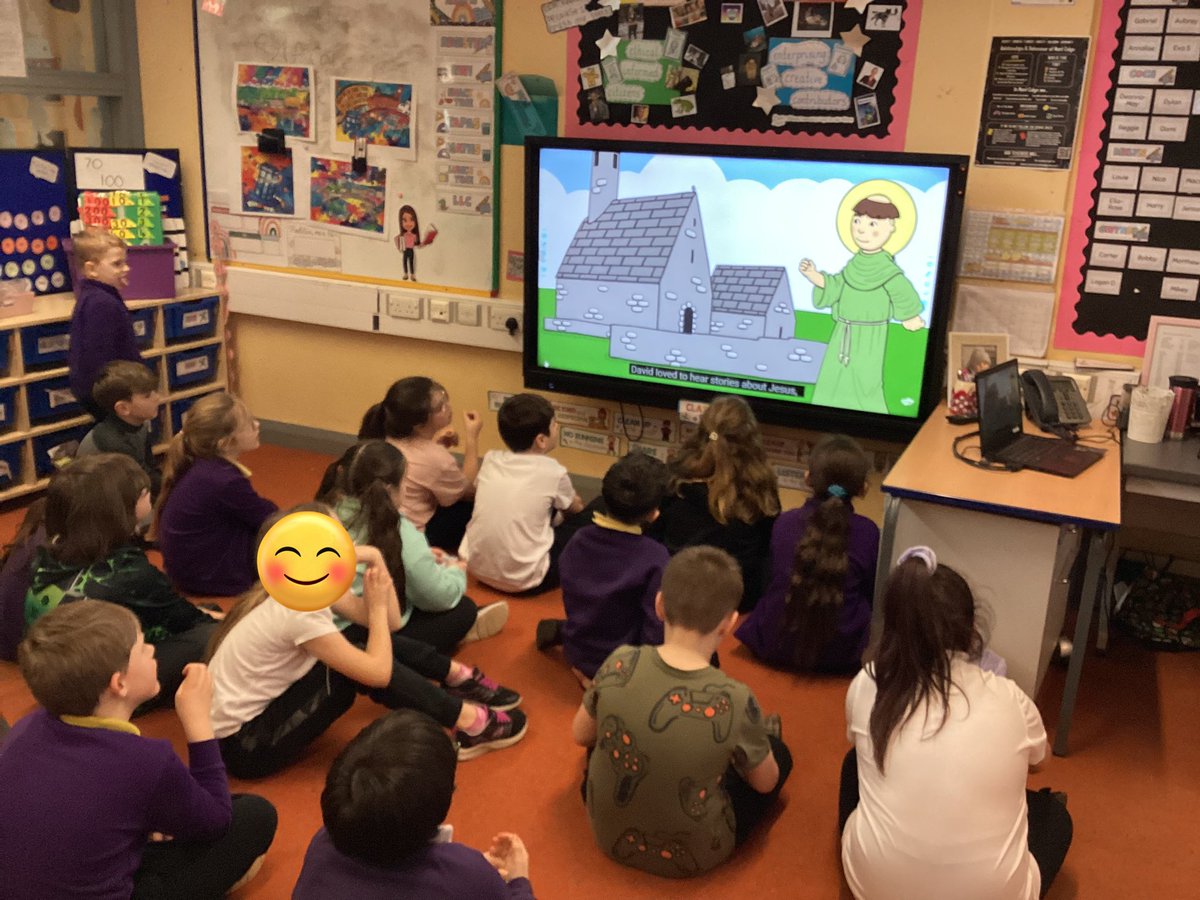 NantCelynY3's tweet photo. Welsh Week! 
For our Welsh lesson today, we listened to the Dewi Sang story in Welsh and then listened to information about him. We then wrote information in the first person about Dewi Sant. 
@nantcelynschool https://t.co/f8VYmgizYg