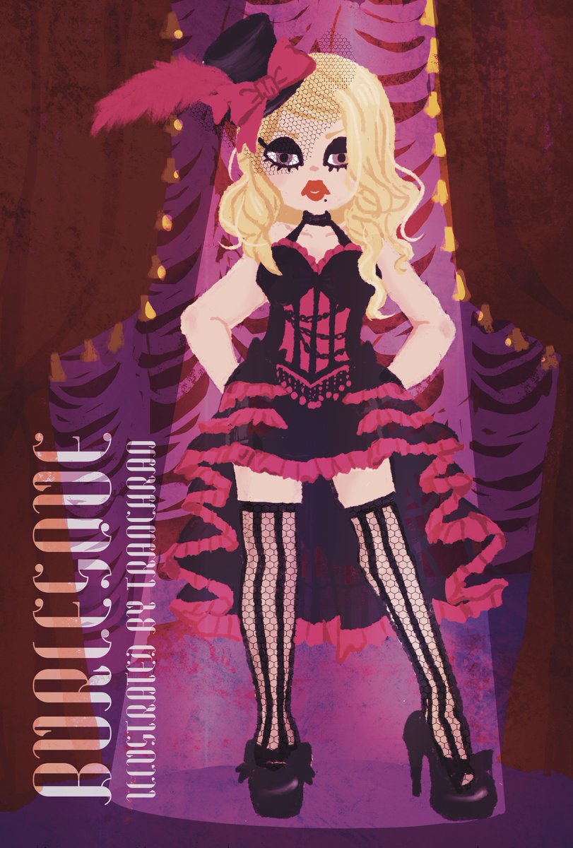 ロリータちゃん好きだし、バーレスクも好きだし、普段はフラッパーくらいの年代のファッションも描いているし、つまりはファッションが好き❣️