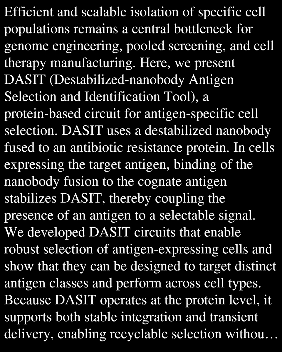 Programmable nanobody circuits for cell selection

Wang, N. B., Blanch-Asensio, A., Cevasco, H., Ploessl, D. S., Gumustop, D. R., Ehmann, M. E., Castellanos, M. F., Sanchez-Rivera, F. J., O'Shea, T. M., Galloway, K. E.
biorxiv.org/content/10.648…