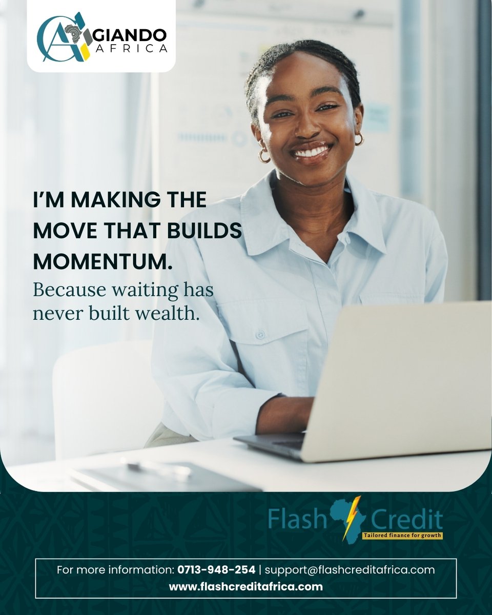 Don’t pause your plans.
Don’t delay your progress.
Apply today and move forward with confidence.
👉 Apply today.
Submit application documents to:
E: support@flashcreditafrica.com
or via WhatsApp: 0713 948 254
For more information call 0713-948-254 or visit flashcreditafrica.com