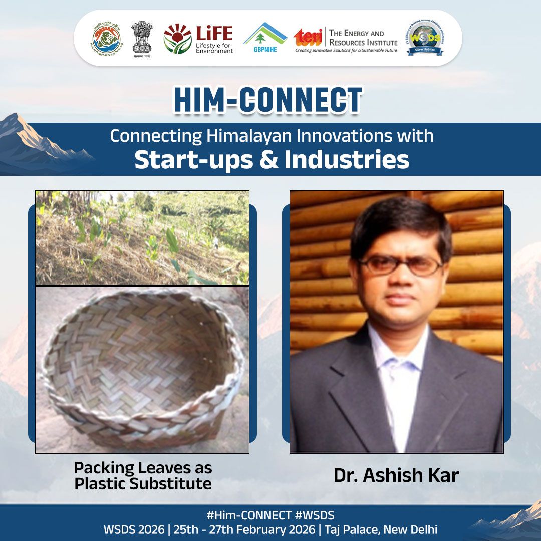 moefcc's tweet photo. 𝗣𝗮𝗰𝗸𝗶𝗻𝗴 𝗟𝗲𝗮𝘃𝗲𝘀 𝗮𝘀 𝗣𝗹𝗮𝘀𝘁𝗶𝗰 𝗦𝘂𝗯𝘀𝘁𝗶𝘁𝘂𝘁𝗲

Replacing plastic with nature-based alternatives, Dr. Ashish Kar of The Energy and Resources Institute (TERI) will showcase Packing Leaves as Plastic Substitute at #HimCONNECT.

#WSDS

1/3 https://t.co/4UUpyr78fL