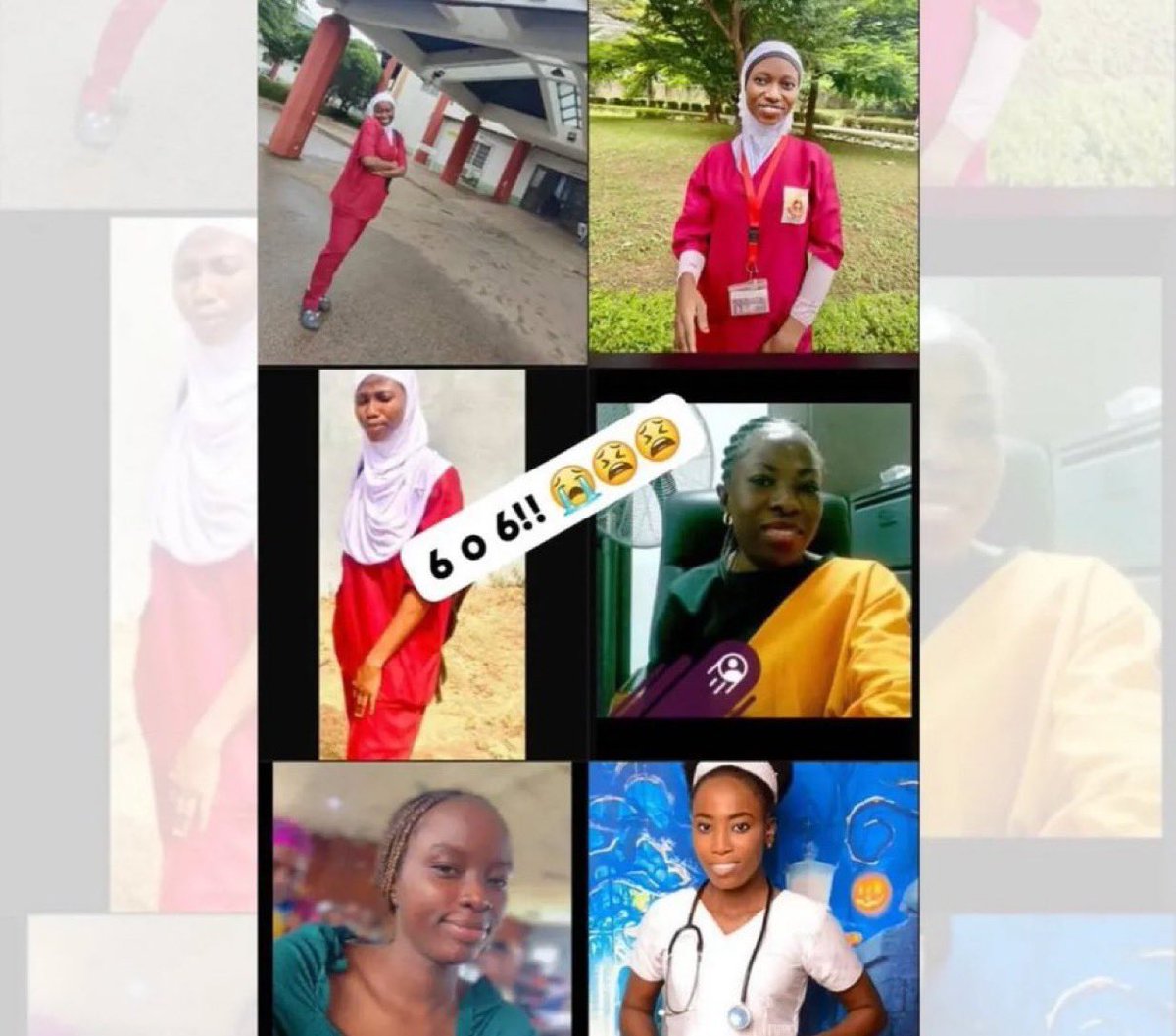 OurFavOnlineDoc's tweet photo. This is really sad.

These 6 young nursing students were traveling to Ogbomoso for their final year nursing exam 2 days ago.

One of them is a pregnant woman who is almost due to deliver the baby.

They had a ghastly motor accident and they’ve all died including the driver and unborn baby.

It really gives me heartbreak the way Nigeria ruins lives, causes pain and cuts short the future of many bright young people. May God console the families and loved ones of these young nurses.

This is just too heartbreaking 💔