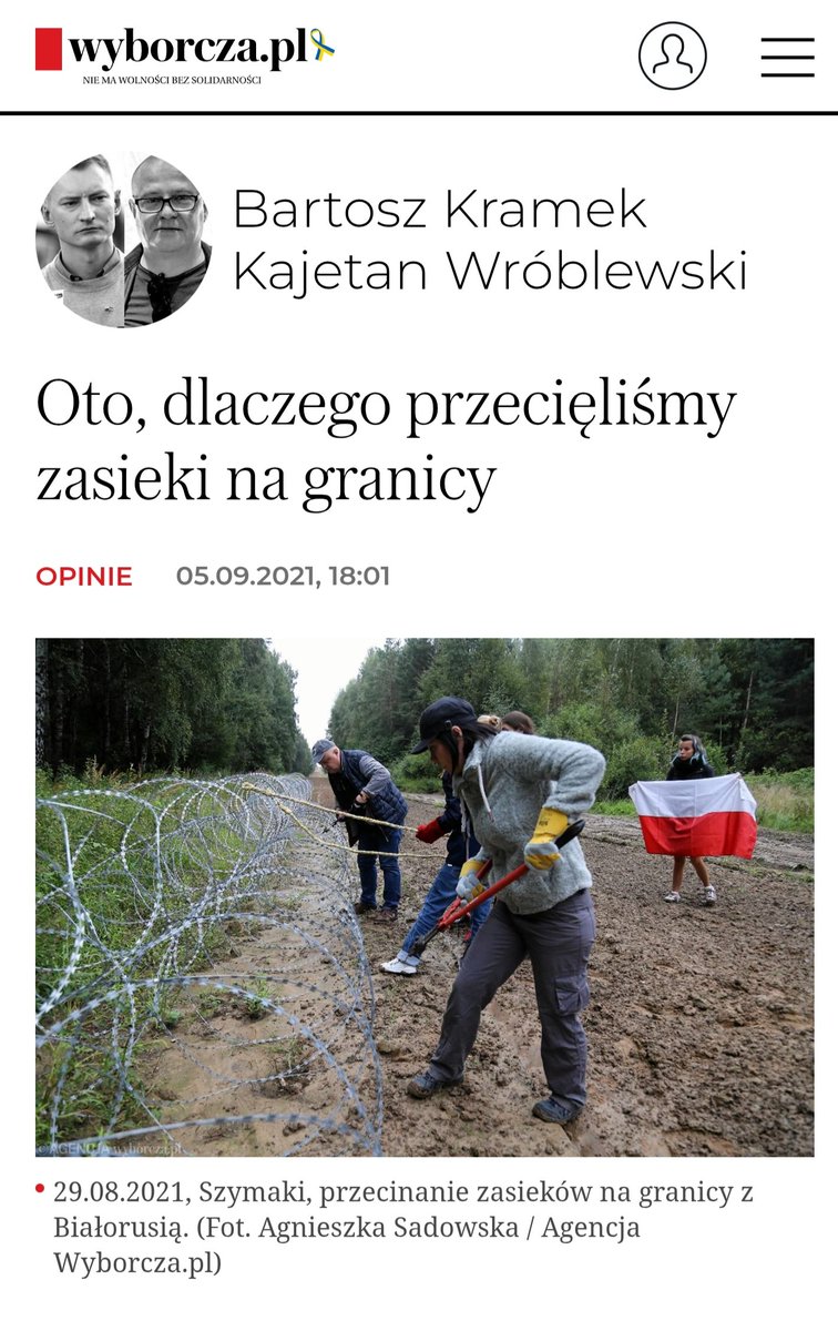 Bartosz Kramek <a href="/bartek_kramek/">Bartosz Kramek</a> pokazuje redaktorowi <a href="/K_Stanowski/">Krzysztof Stanowski</a> jak walczyć z Rosją. Tutaj na przykład walka polega na niszczeniu polskiej granicy, żeby nielegalni migranci Putina mogli zalać Polskę na kilka miesięcy przed atakiem na Ukrainę i sparaliżować nasz kraj.