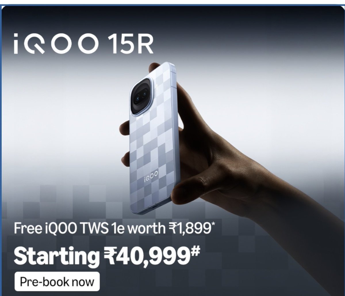 techdot23's tweet photo. Amazing  #iQOO15R ki Price ne to Sbko Shocked kr diya 🤯 @IqooInd @nipunmarya https://t.co/zRizSEi5YT