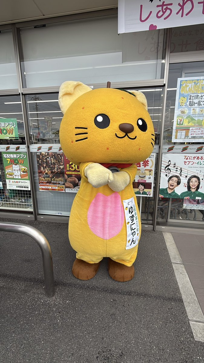 ゆずにゃん 🥊ゆずにち ゆずぱんち！ #富士川町 #ゆずにゃん