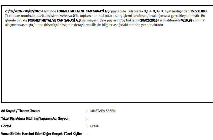 2 farklı KAP | #FORMT
İlki genel kuruldan önce ikincisi genel kuruldan sonra.
Yorum yok, hayırlı işler 😂