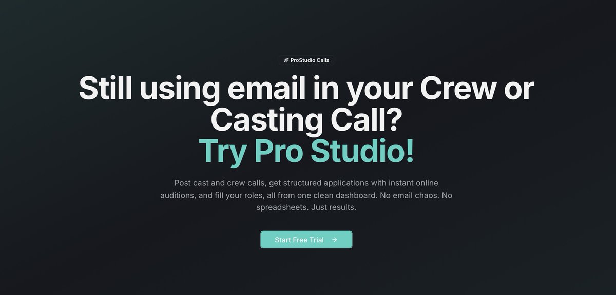 ProStudioSpace's tweet photo. Hello Filmmaking Cast &amp; Crew! 👋

Are you an Actor, Director, Producer or a Voice Actor?

Pro Studio Space is now live with great features that make your life easier.

Casting Calls, Crew Calls, Talent Management, Auditions, Self-tapes, Live Auditions &amp; many more! https://t.co/xeiIuGPRbT
