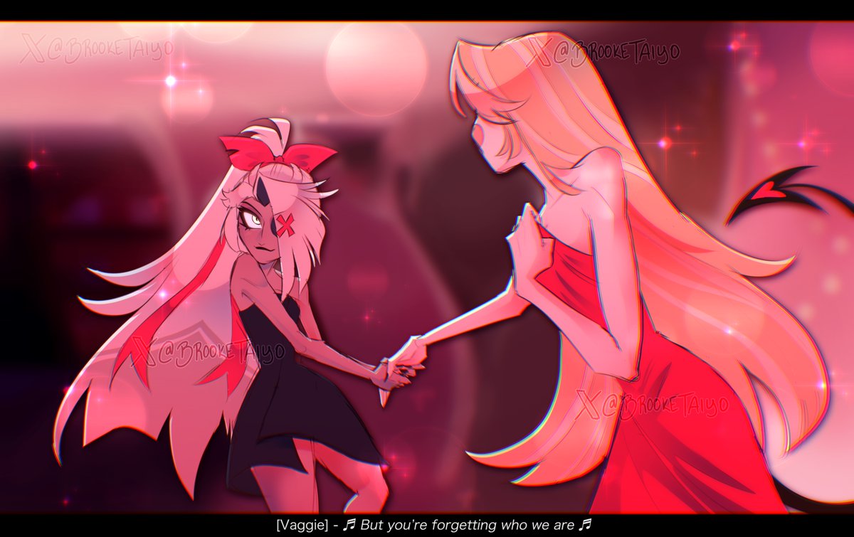 this shot was too pretty not to draw 💖😋
(bonus: hair down charlie!!🌈)
#chaggie #hazbinhotel