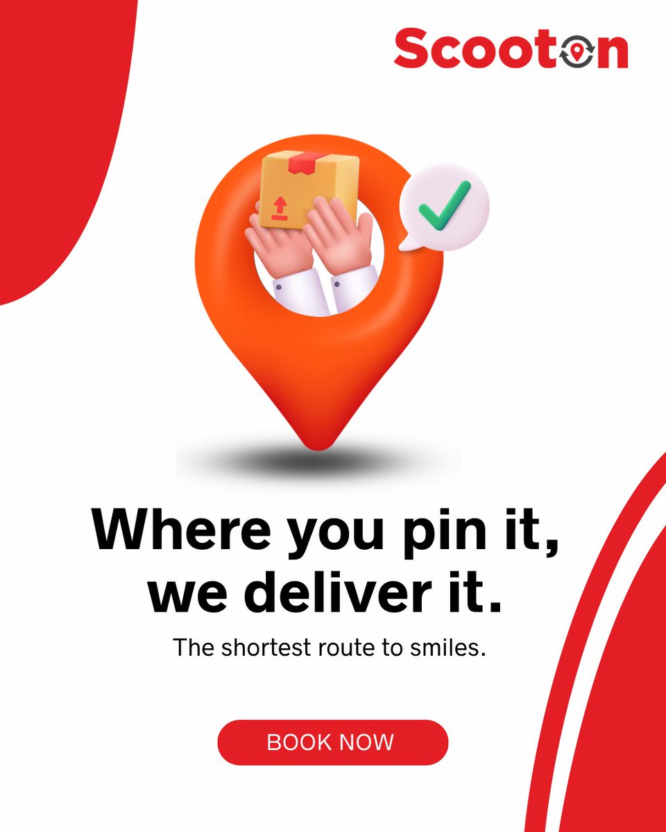 ScootonDelivery's tweet photo. 📍 Where you pin it, we deliver it. 🛵✨

No confusion. No delays.
Just smooth deliveries with Scooton.

#Scooton #OnDemandDelivery #PinToDoor #DeliveryMadeEasy https://t.co/xclxVxMAz0
