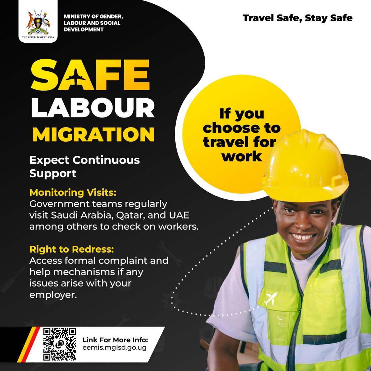 Nabimara_Paul's tweet photo. Travel smart. Work safe.
With Safe Labour Migration, you’re never alone. From regular monitoring visits to access to formal complaint channels, support follows you wherever work takes you.
Choose the right path. Choose protection.
#SafeLabourMigration https://t.co/cPdb0EsdrW