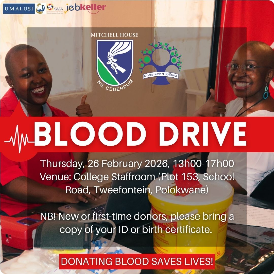 MitchellHouseT's tweet image. Be someone’s type today!

Join us in the College staffroom from 13:00 to 17:00, this Thursday for our first Blood drive of 2026.

Your donation can save lives, and it only takes a little time to make a BIG difference!

We can’t wait to see you there!

#MitchellHouse
#BloodDrive