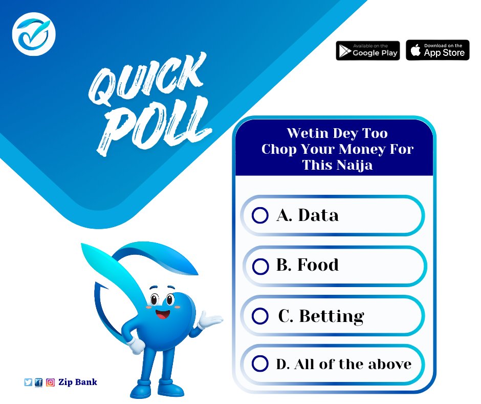 Zipbank__'s tweet image. Let’s hear from you in the comments.
#zipbank #bankingwithoutboundaries #quickpoll #justforfun