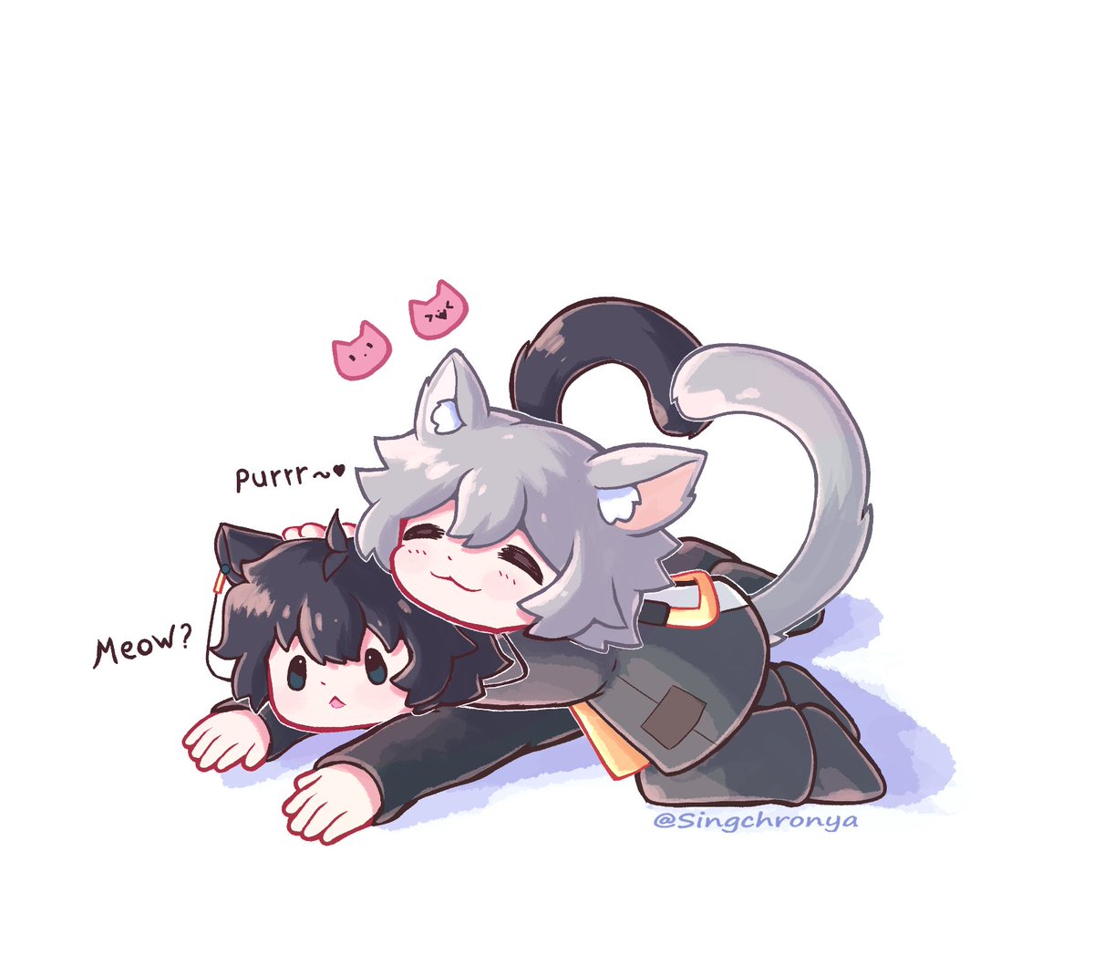 Cat Heng and Meowlus~ ฅᨐฅ ♡

(I joined the cat drawing thing very late /ᐠ ╥ ˕ ╥マ )

#HonkaiStaiRail #崩壊スターレイル #Caelus #穹 #DanHeng #丹恒 #Dancae #丹穹