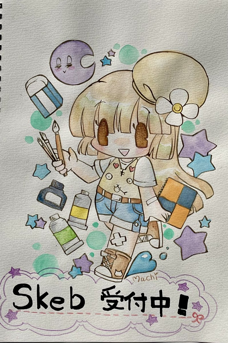 ご依頼 リクエスト スケブ 絵 イラスト 原画 色紙 skebご依頼イラスト