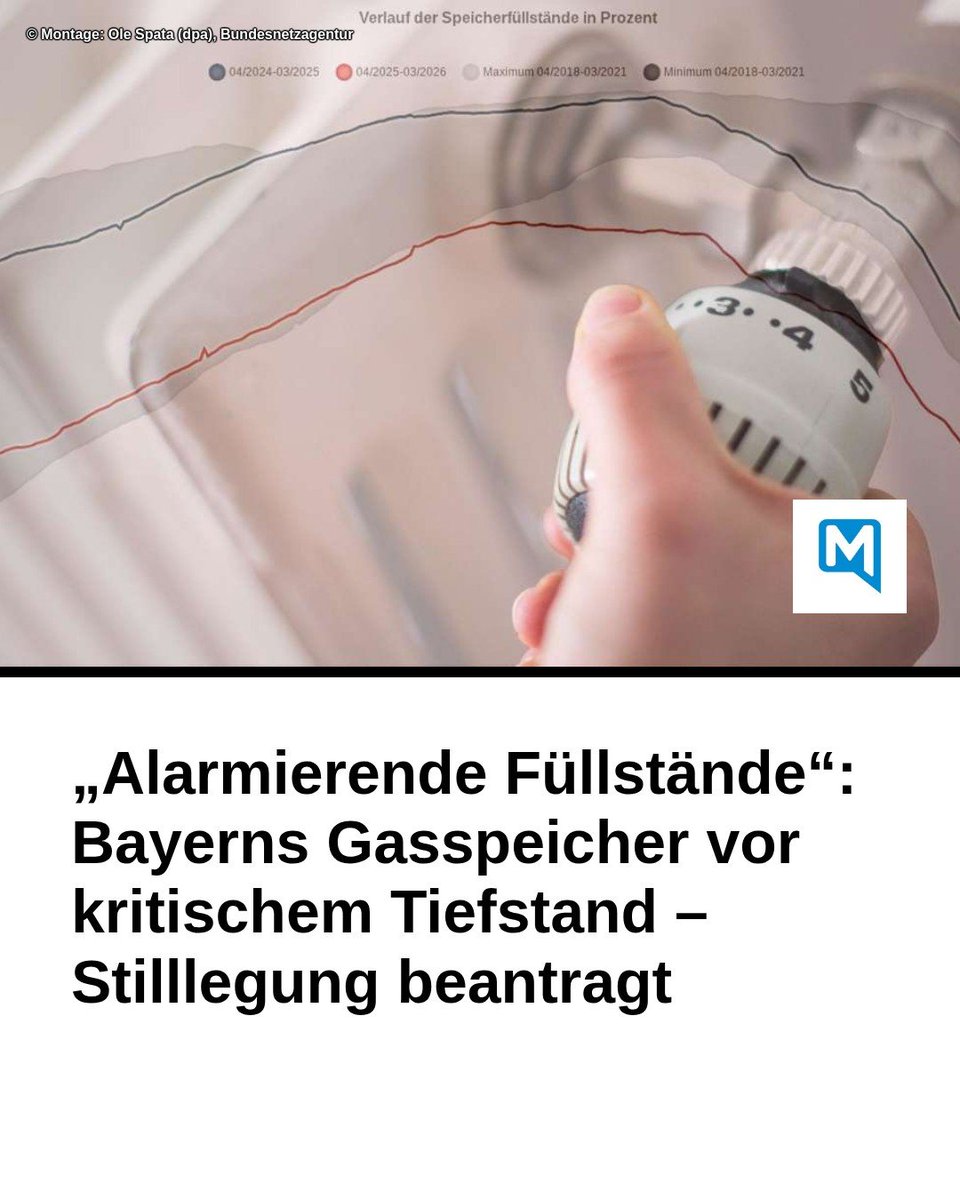 Der Freistaat Bayern verfügt über fünf Gasspeicher in Breitbrunn/Eggstätt, Bierwang, Inzenham-West, Schmidhausen und Wolfersberg. Im Vergleich zu den Vorjahren sind die Speicherstände deutlich gesunken: So liegt der Füllstand der Gasspeicheranlage Wolfersberg, rund 20 Kilometer