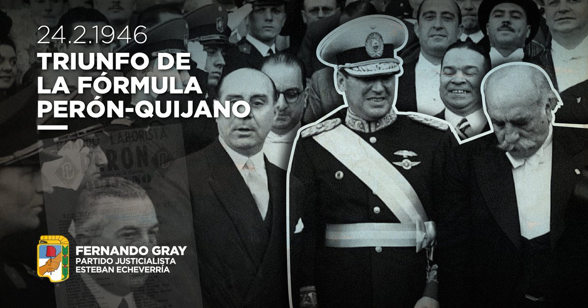 Hoy conmemoramos el 80° aniversario del triunfo electoral que cambió el destino de la patria. El 24 de febrero de 1946, la fórmula encabezada por el general Juan Domingo Perón obtuvo una victoria arrolladora en las elecciones presidenciales. A partir de aquel triunfo, el pueblo