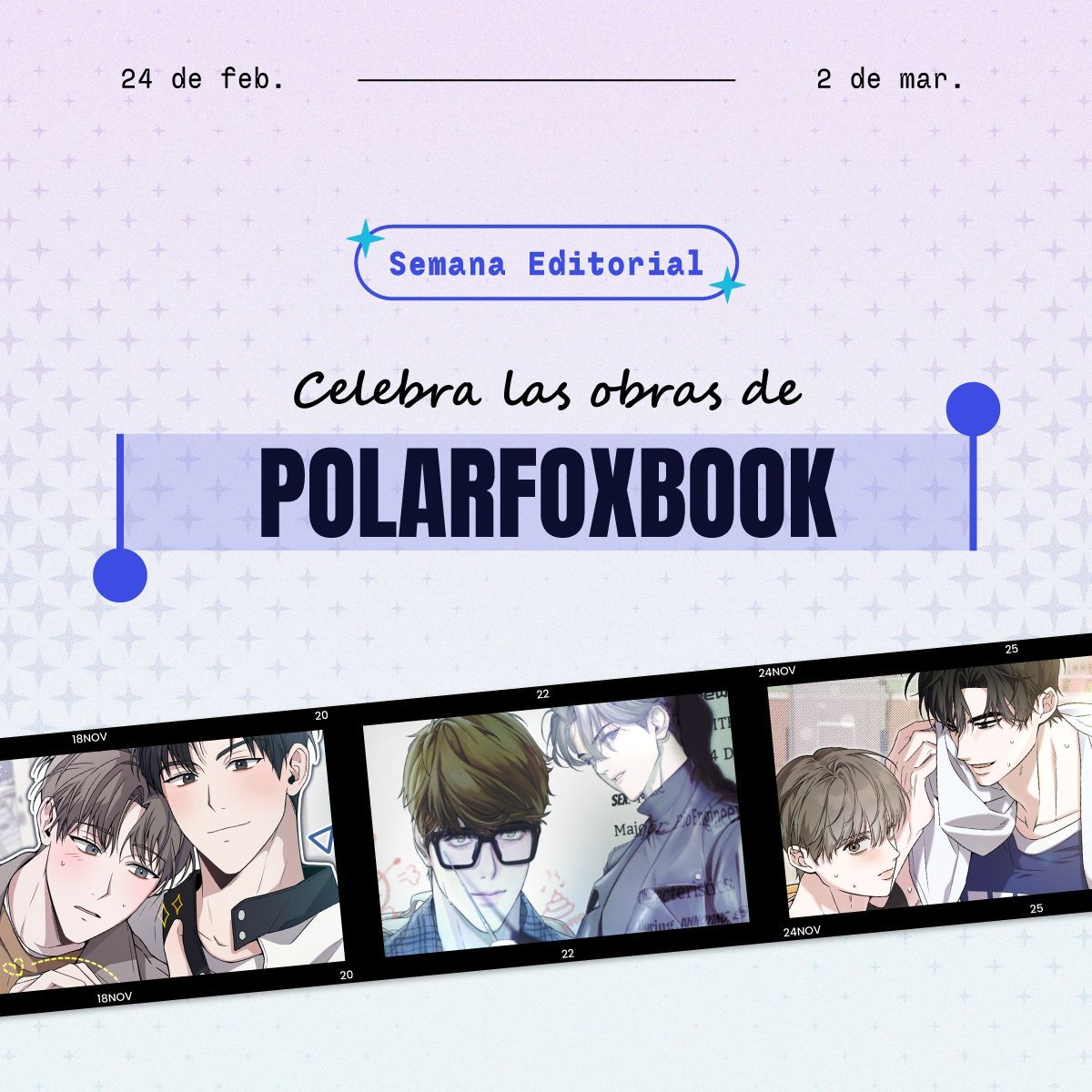 Lezhin_ES's tweet image. Esta semana celebramos a la editorial Polarfox 📚️ 

Capítulos gratis + 30% coinback en historias que no te van a dejar soltar el celular…
Nerd Project, Ballboy Tactics, Mi octava relación fallida y más 👀

💜buff.ly/s1nlHhY 

#Lezhin #LezhinES #Coinback #Polarfox