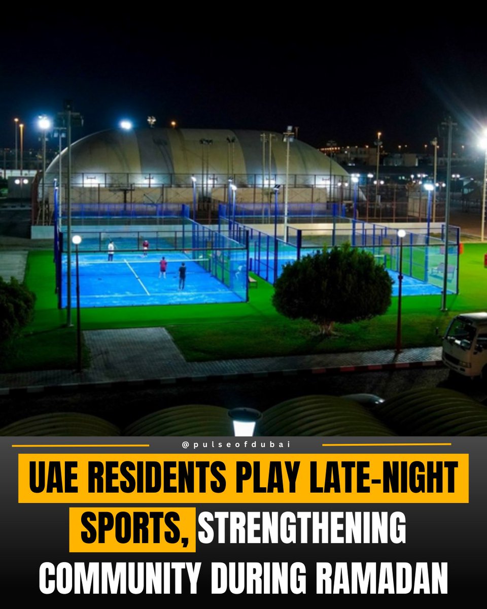 Pulse_of_dubai's tweet image. During Ramadan in the UAE, residents embrace late-night padel and volleyball after iftar, blending fitness, friendship and spiritual balance into meaningful, community-driven evening traditions

#pulseofdubaiofficial #ramadanevent #blendingfitness