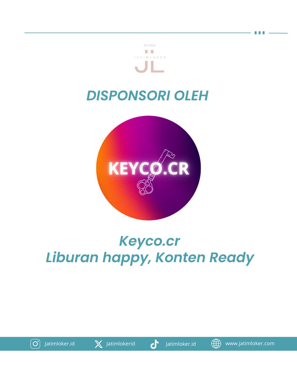 Jatimlokerid's tweet photo. Lowongan kerja BNI dengan penempatan di Jatim. Informasi selengkapnya silahkan buka Website Jatim Loker.

Jangan lupa follow akun IG kami untuk mendapatkan info seputar loker jatim.
#loker #lokerjatim #Lokerbank #lokerjatim2025 #lokerterupdate https://t.co/NCwRqFinBb