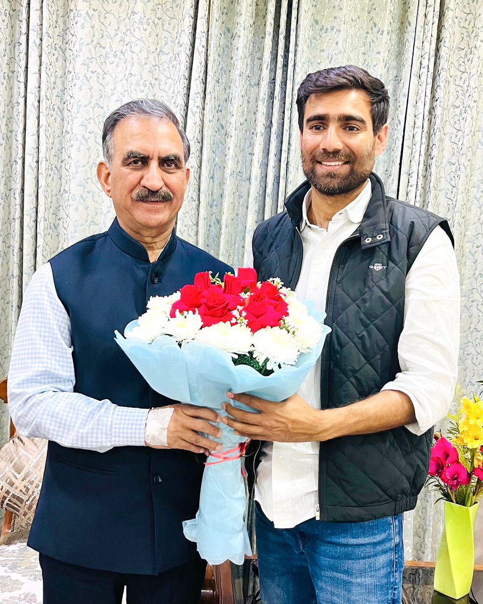 VinodJakharIN's tweet photo. हिमाचल प्रदेश के मुख्यमंत्री आदरणीय श्री सुखविंदर सिंह सुक्खू जी से मुलाक़ात कर आगामी 28 फरवरी 2026 को आयोजित होने वाले NSUI राष्ट्रीय अध्यक्ष के “पदभार ग्रहण समारोह” में सादर आमंत्रित किया ।
@SukhuSukhvinder @kanhaiyakumar @anshultrivedi47 https://t.co/j1SIw2DAIO