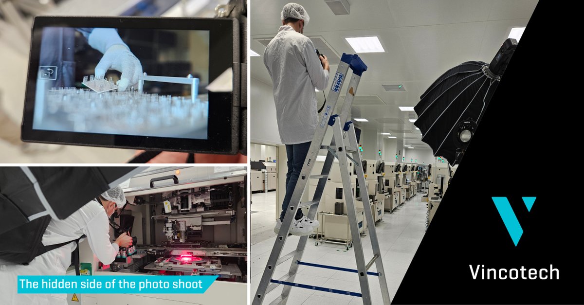Vincotech's tweet photo. 📸  A little look behind the scenes from our photo shoot in #Vincotech's production. It’s always inspiring to capture the technology, people, and processes that bring our power modules to life. A huge thank you to everyone who made this happen. https://t.co/CAPtKQlWjn