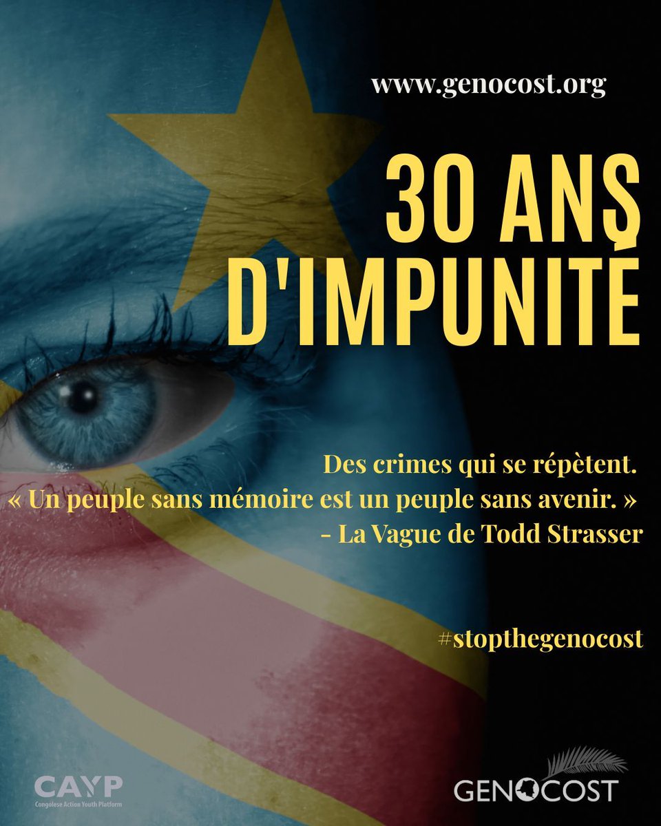 Reconnaître le #Genocost, un génocide motivé par l’économie, est essentiel. Pour le peuple Congolais, la justice et la réconciliation passent par une reconnaissance officielle. Admettre ces tragédies aide à prévenir de futurs génocides et à placer l’humain avant le profit.