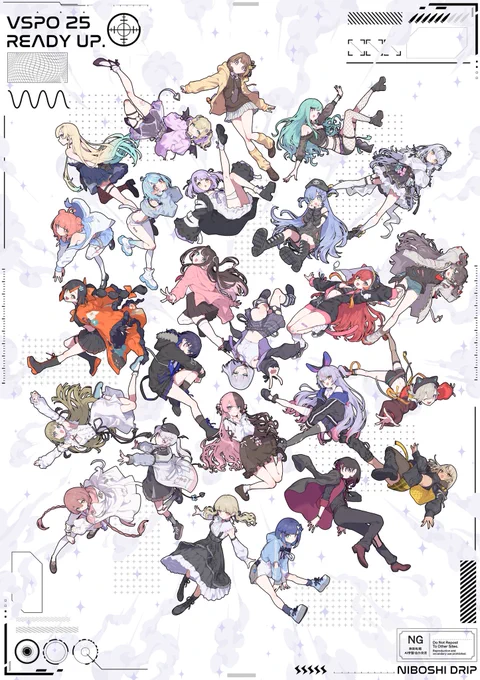 【ぶいすぽっ!全員描く企画】 ここまで見てくれた皆さんありがとうございました!最後は全員集合です タグは付けていないので、拡散で届けてもらえたら嬉しいです!