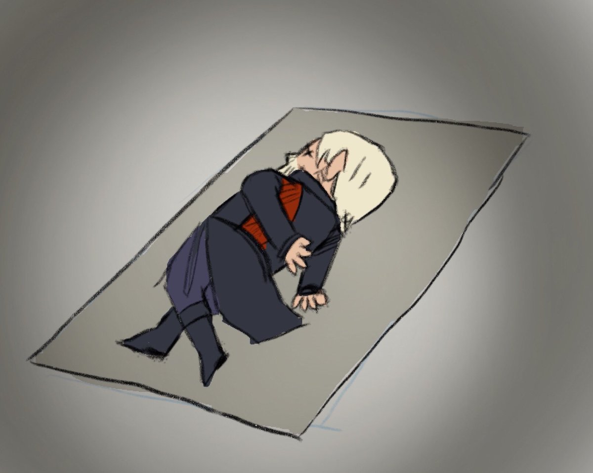 Fanart I drew of Maekar dying in a glue trap