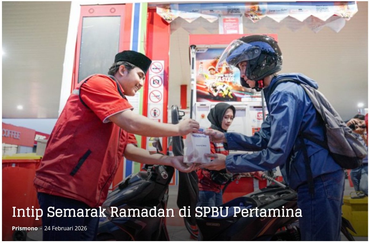Di sejumlah SPBU Pertamina, ada aktivasi berbagi takjil gratis kepada masyarakat selama periode Ramadan 

#spbu #ramadan #takjil #pertaminapatraniaga #ojekonline #petrominer 

petrominer.com/intip-semarak-…