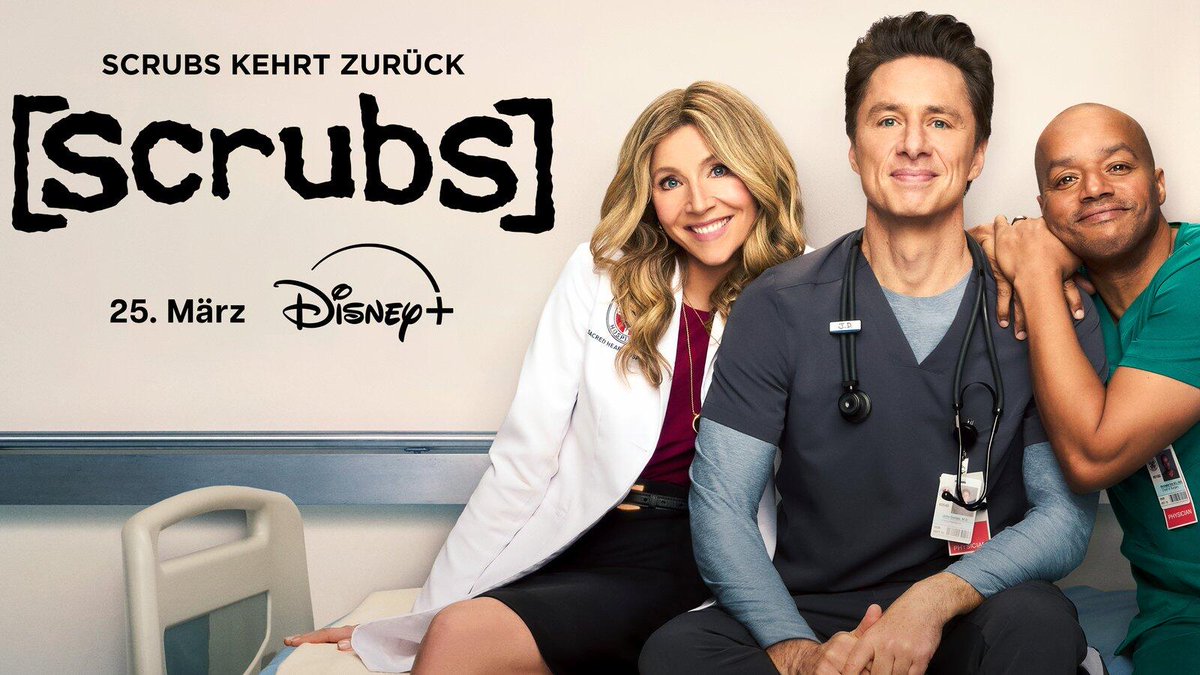 Endlich gibt es auch bei uns die offizielle Bestätigung:
Das #Scrubs Reboot startet auch in Deutschland am 25 März auf Disney Plus!
Insgesamt sind neun je 30-minütige Folgen geplant.

Die Fortsetzung führt die Zuschauer zurück in das turbulente Sacred Heart Hospital der