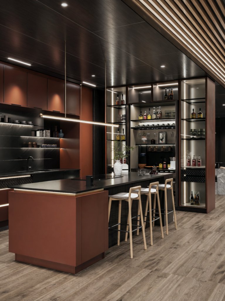 PoliLamofficial's tweet image. Too large of a wine collection?  Let's use Brick color and Smokey Pecan to make a cellar vibe. For a luxurious tasting experience, try a matching Capri top. Each surface here serves a dedicated purpose, and serves it well. #polilam #InteriorDesignInspo #LaminateDesign #Design