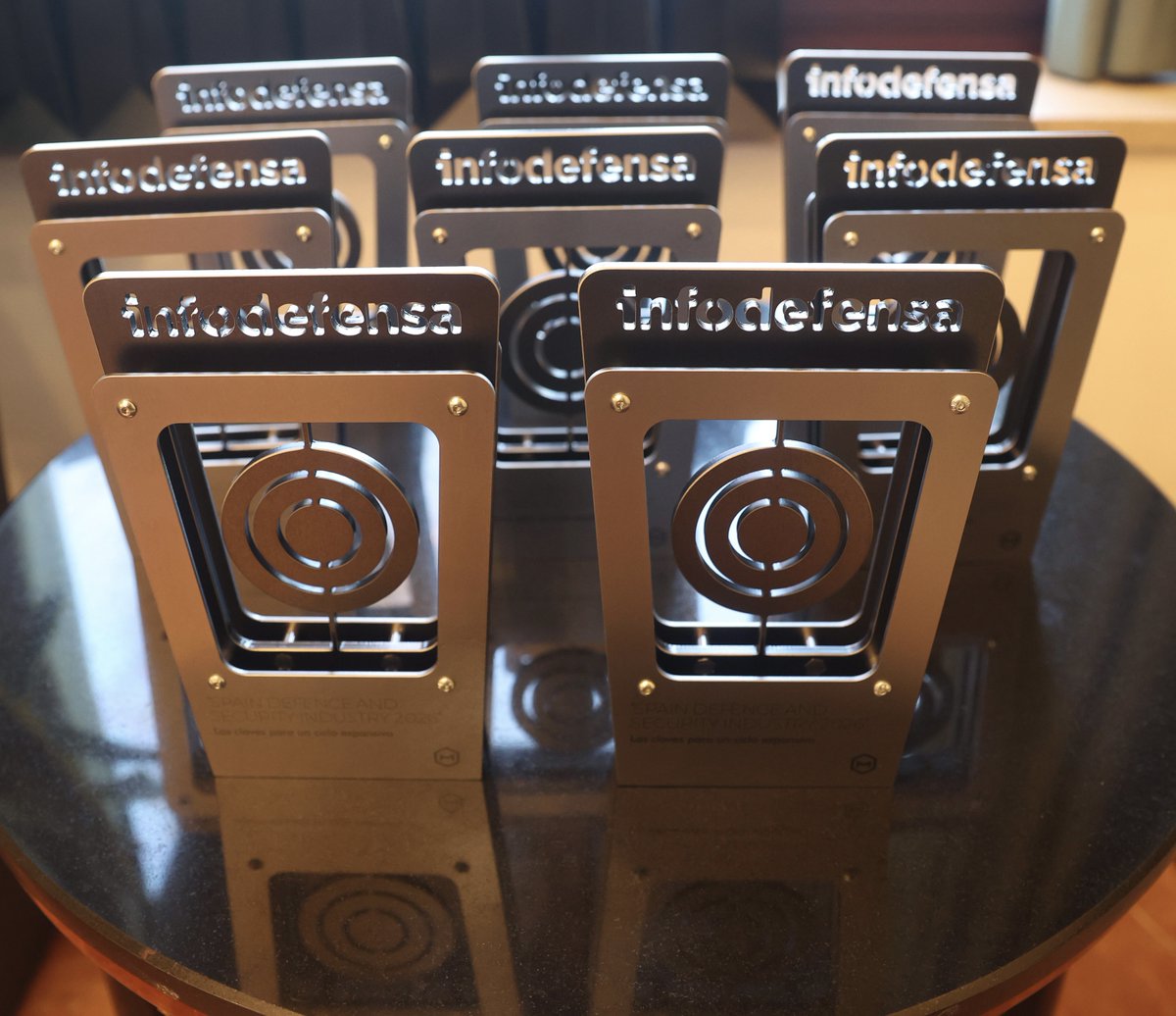 Infodefensa's tweet photo. 🔵#Lasercor | Desde #Infodefensa queremos expresar nuestro agradecimiento a @corteporlaser, proveedor de confianza, por la excelente elaboración de los galardones entregados durante el '𝐒𝐏𝐀𝐈𝐍 𝐃𝐞𝐟𝐞𝐧𝐜𝐞 𝐚𝐧𝐝 𝐒𝐞𝐜𝐮𝐫𝐢𝐭𝐲 𝐈𝐧𝐝𝐮𝐬𝐭𝐫𝐲 𝟐𝟎𝟐𝟔, '𝐋𝐚𝐬 𝐜𝐥𝐚𝐯𝐞𝐬 𝐩𝐚𝐫𝐚 𝐮𝐧 𝐜𝐢𝐜𝐥𝐨 𝐞𝐱𝐩𝐚𝐧𝐬𝐢𝐯𝐨'.
Gracias por la profesionalidad y dedicación en cada detalle de este proyecto.