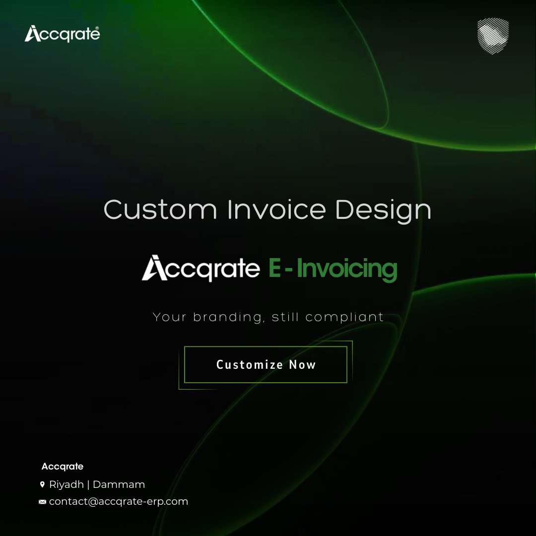 accqrate_erp's tweet photo. Maintain Professional Branding Consistency With Regulatory Compliance
#AccqrateONE Custom invoice layouts ensure your brand can remain fully ZATCA compliant without any compromise to your design.
#ZATCA #saudiarabia #einvoicing #InvoiceDesign #Branding #ERP https://t.co/QSnVeIjMv9