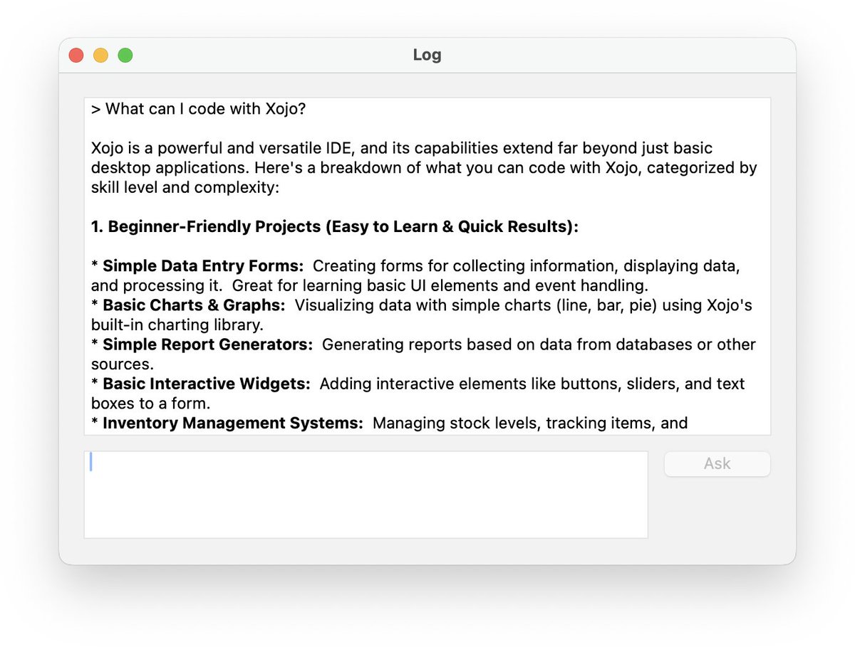Use Llama.cpp in Xojo

For MBS #Xojo Plugin 26.1 we include new Llama classes to use local LLMs on your computer. Instead of paying for a web service to run the LLM on someone else's computer, you can run it locally on yours.  

mbsplugins.de/archive/2026-0…