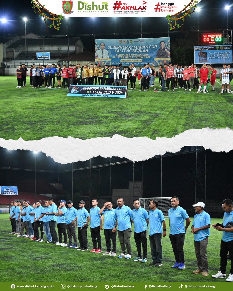 DishutKalteng's tweet photo. PEMBUKAAN GUBERNUR RAMADAN CUP KALTENG BERKAH
TURNAMEN MINI SOCCER ALL STAR JILID V TAHUN 2026
🗓️ Senin, 23 Februari 2026
🏢 Sylva Mini Soccer Kota Palangka Raya
Jl. Tjilik Riwut Km. 1 Palangka Raya
#kaltengmakinberkah
#kaltengberakhlak
#dishut
#dishutprovkalteng
#kalteng https://t.co/NOBXs4jnzr