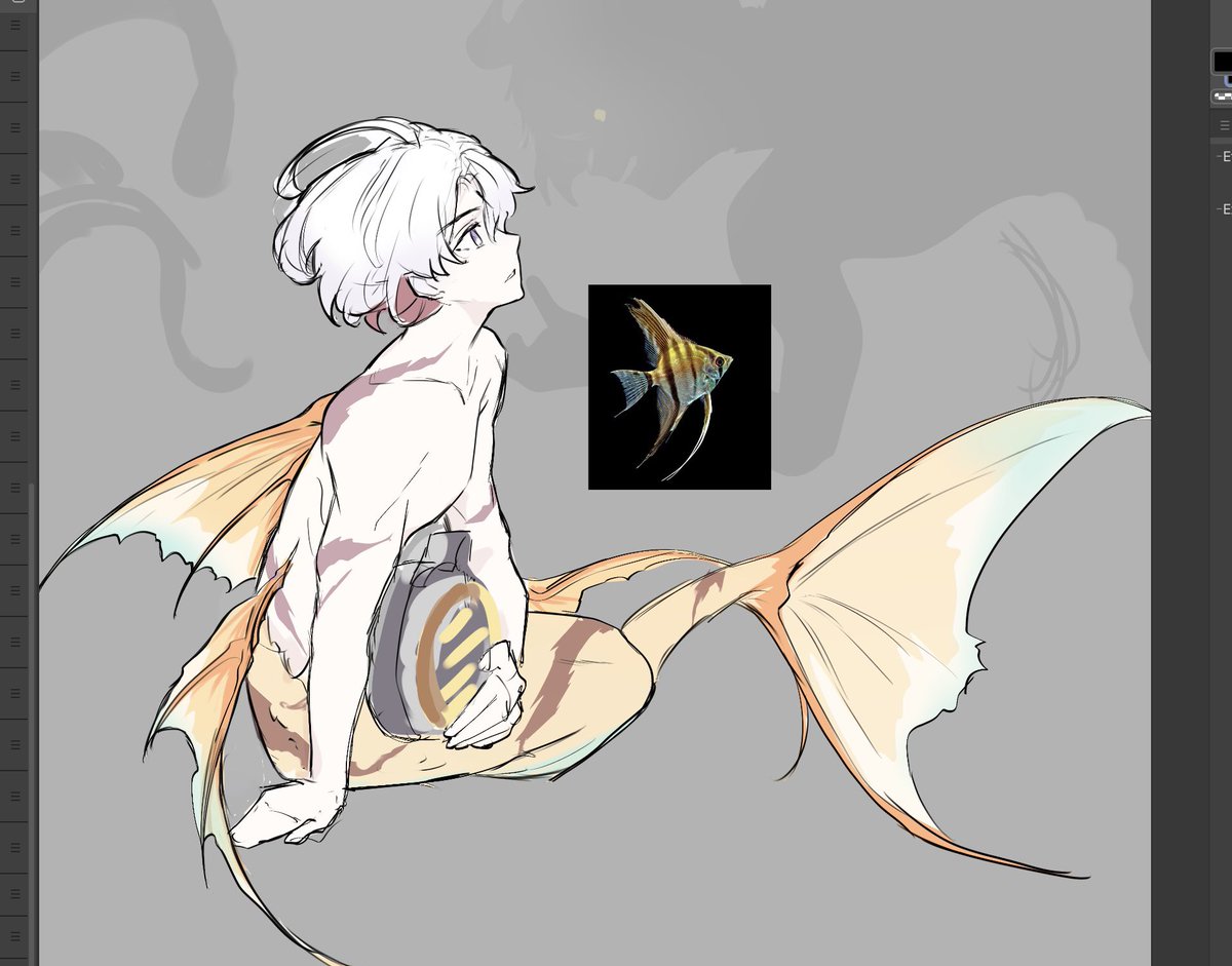 ok a little obsessed with the battlescar angelfish Illuga

#faelight #wip