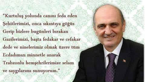 Trabzonumuzun Düşman İşgalinden Kurtuluşunun Yıl Dönümü Kutlu Olsun. <a href="/erdgnbayraktr/">Erdoğan BAYRAKTAR</a>