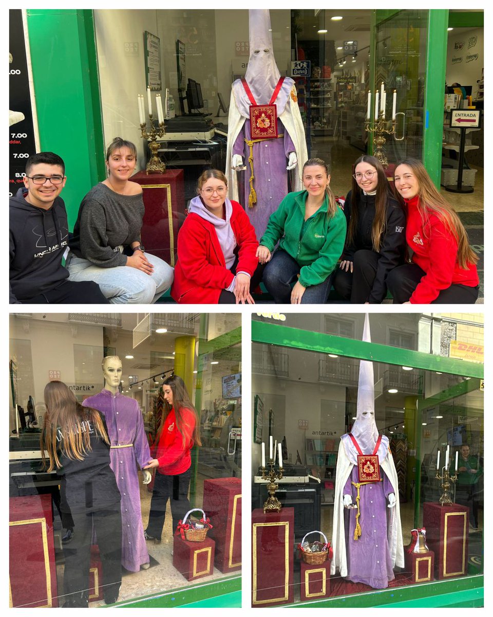 COPYRAP's tweet photo. ¡En #CopyrapCentro ya estamos preparados para la #SemanaSanta!

Gracias a nuestros vecinos de @ArchiSangre y a los miembros de su grupo joven, que decoraron nuestro escaparate con tanto cariño, empezando la cuenta atrás para la Semana Santa 2026 💚

#SúmateAlVerde https://t.co/Wi4p0iXXP8