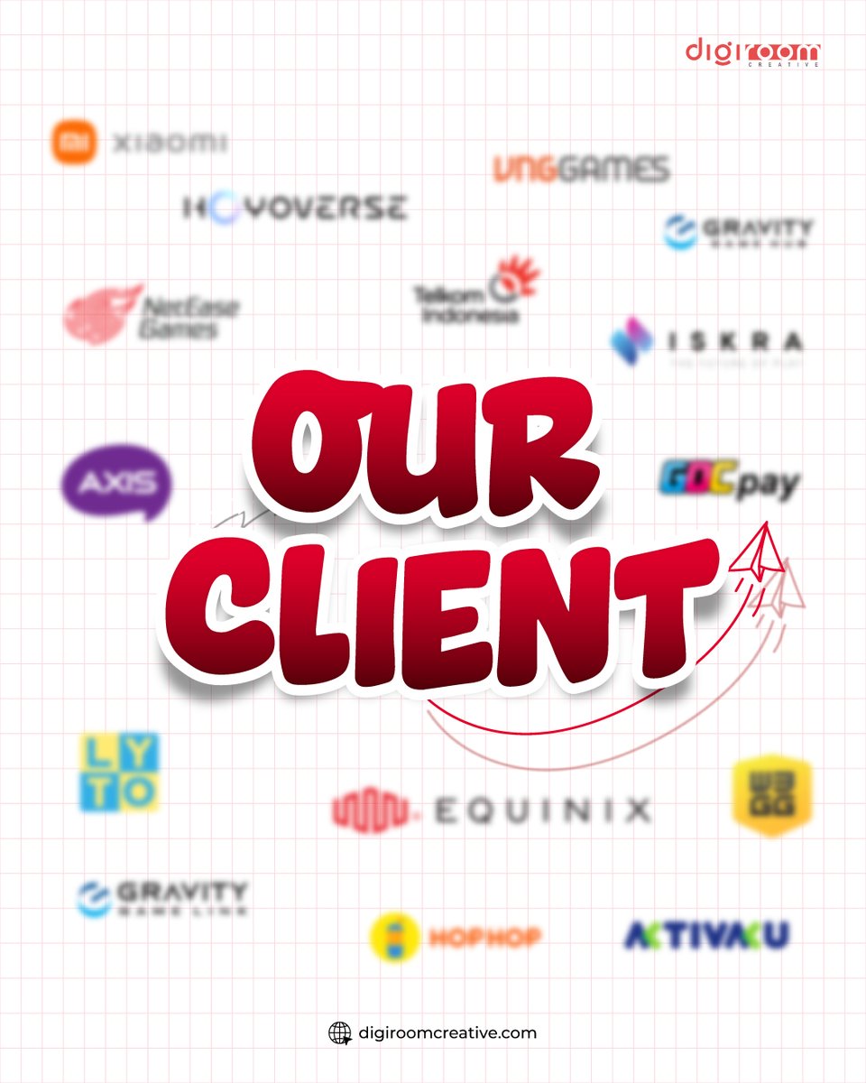 DigiroomCRTV's tweet photo. Big brands, global players, trusted us to deliver results. From tech, gaming, to lifestyle, our clients prove that when creativity meets strategy, impact happens.

Wanna be the next name on the list? 😉
#DigiroomCreative #CreativeAgency #gamingagency https://t.co/MLx9cIga8Q