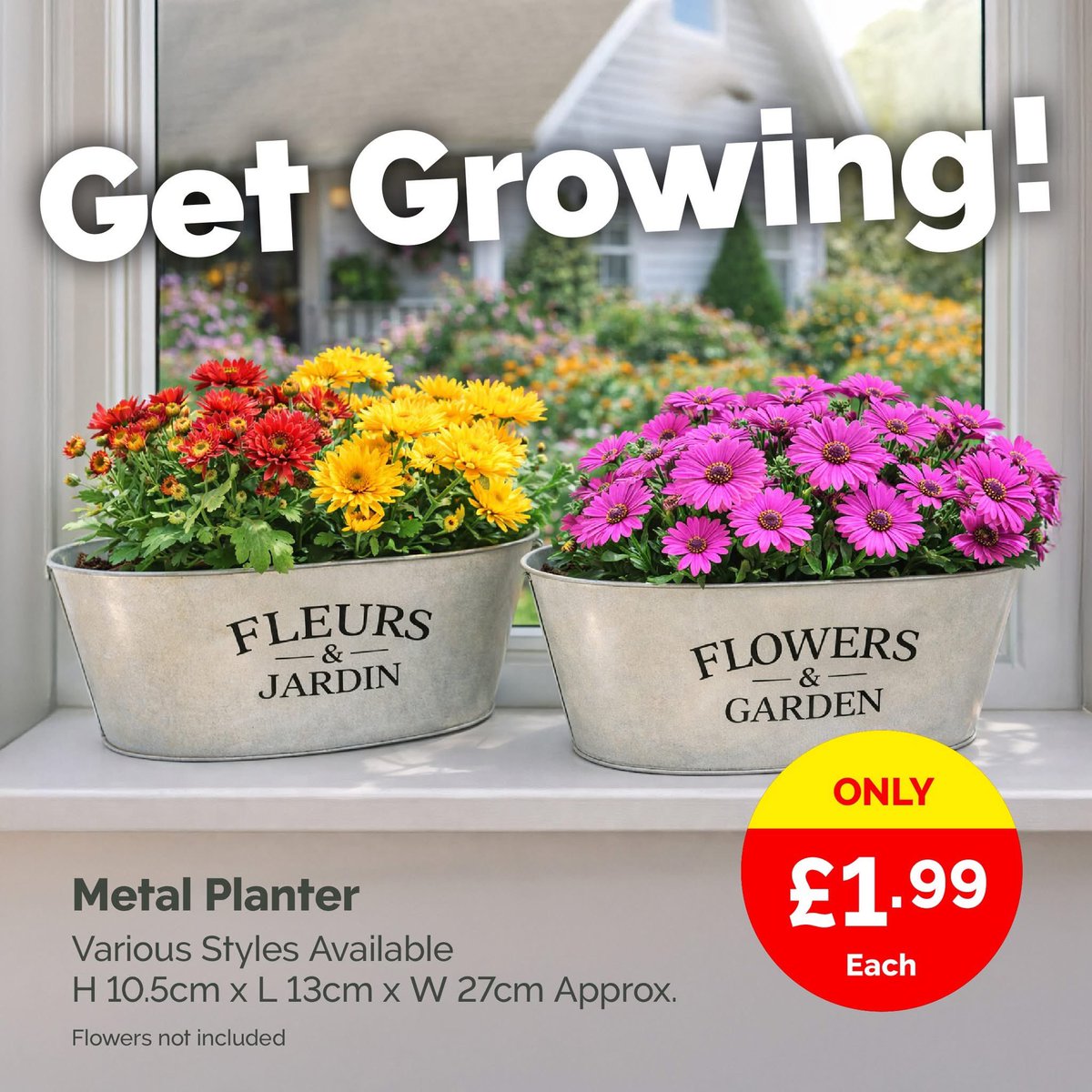 Poundstretcher1's tweet image. Transform your windowsill with our great range of planters in store 🪴#homedecor #poundstretcher