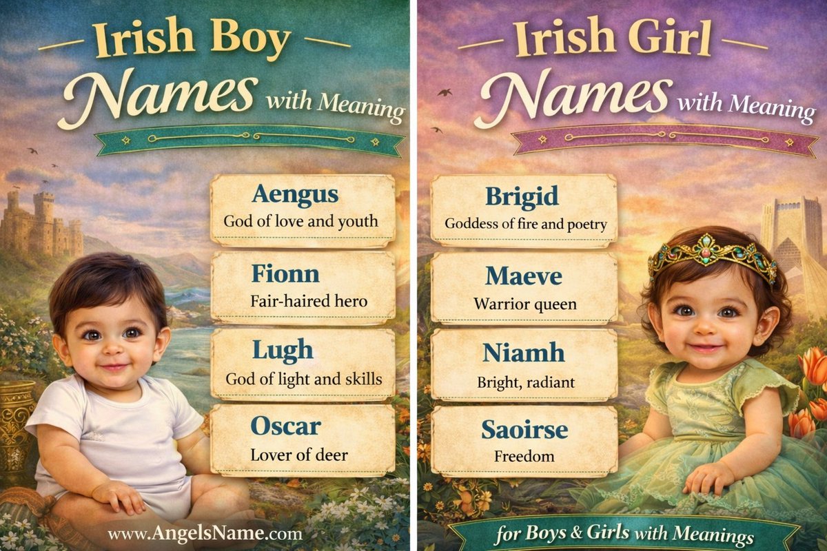 Angelsname7's tweet image. Searching for magical baby name ideas? 🍀
Explore Irish baby names inspired by legends &amp;amp; myths — heroic, meaningful, and timeless ✨
#IrishNames #BabyNames #MythologyNames #LegendaryNames #NameIdeas 
angelsname.com/blogs/names/ir…