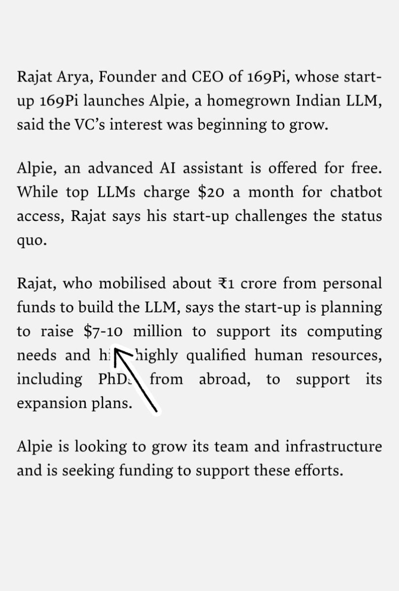 I got something about $pie 🙌🏻

This post is from 1y ago at the deepseek launch event when Rajat was asked about $pie he said that our upcoming plan is fundraising &amp; we will raise $7-10M dollars 👀 

This statement is quite bullish 🔥

Current market cap is just 600k

IYKYK 🫱🏻‍🫲🏼