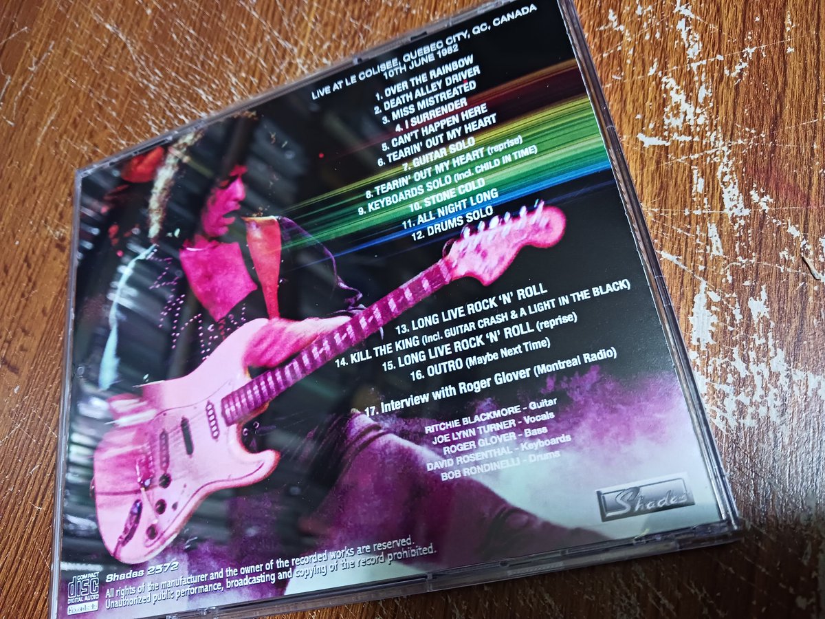 RAINBOW/QUEBEC 1982』Shades 2572 LH盤 彼等の1982北米ツアーで