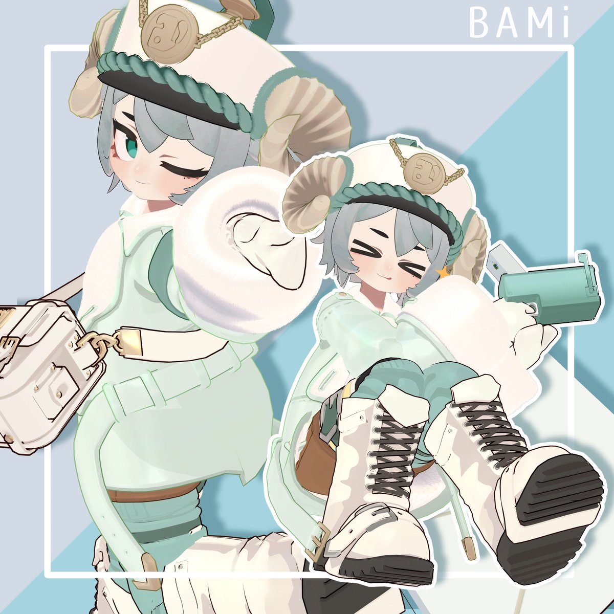 この度アンバサダーをさせて頂いてたALPHANO様の新作衣装が近日公開予定！

可愛らしい配達員さんです✉️🐐

ショップをフォローして待つべし！
👇🏻
alphano.booth.pm
#ALPHANO  #BAMi