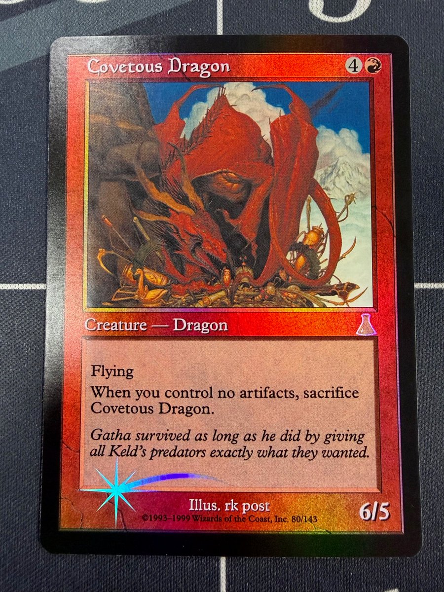 商品紹介】#mtg #mtgfoil 【Foil】(UDS-RR)Covetous Dragon/欲深き