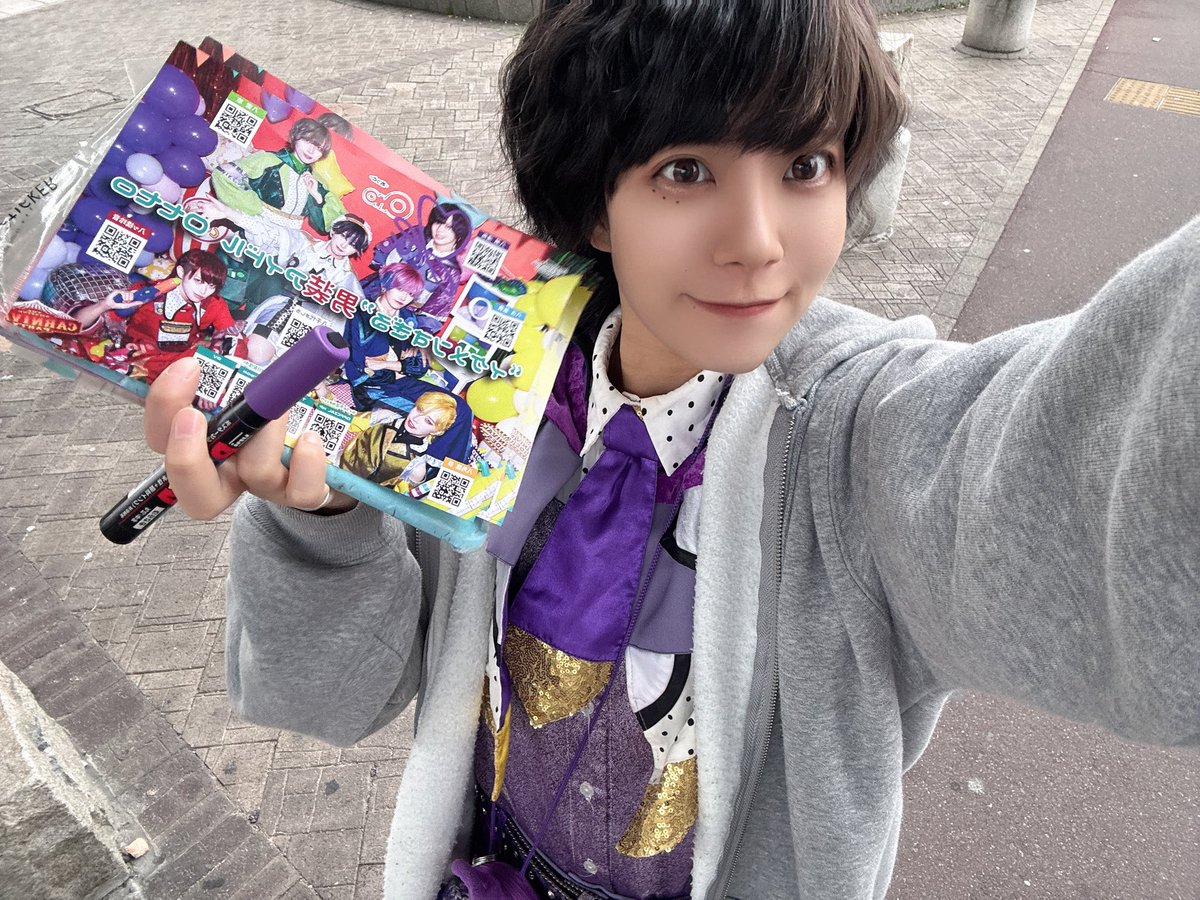 本日は若宮広場付近にてフライヤー配りを実施しました💜🐗 受け取って