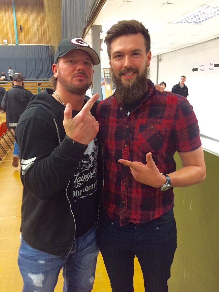 Meeting <a href="/AJStylesOrg/">AJ Styles</a> in 2015. Congrats on hall of fame induction <a href="/WWE/">WWE</a>