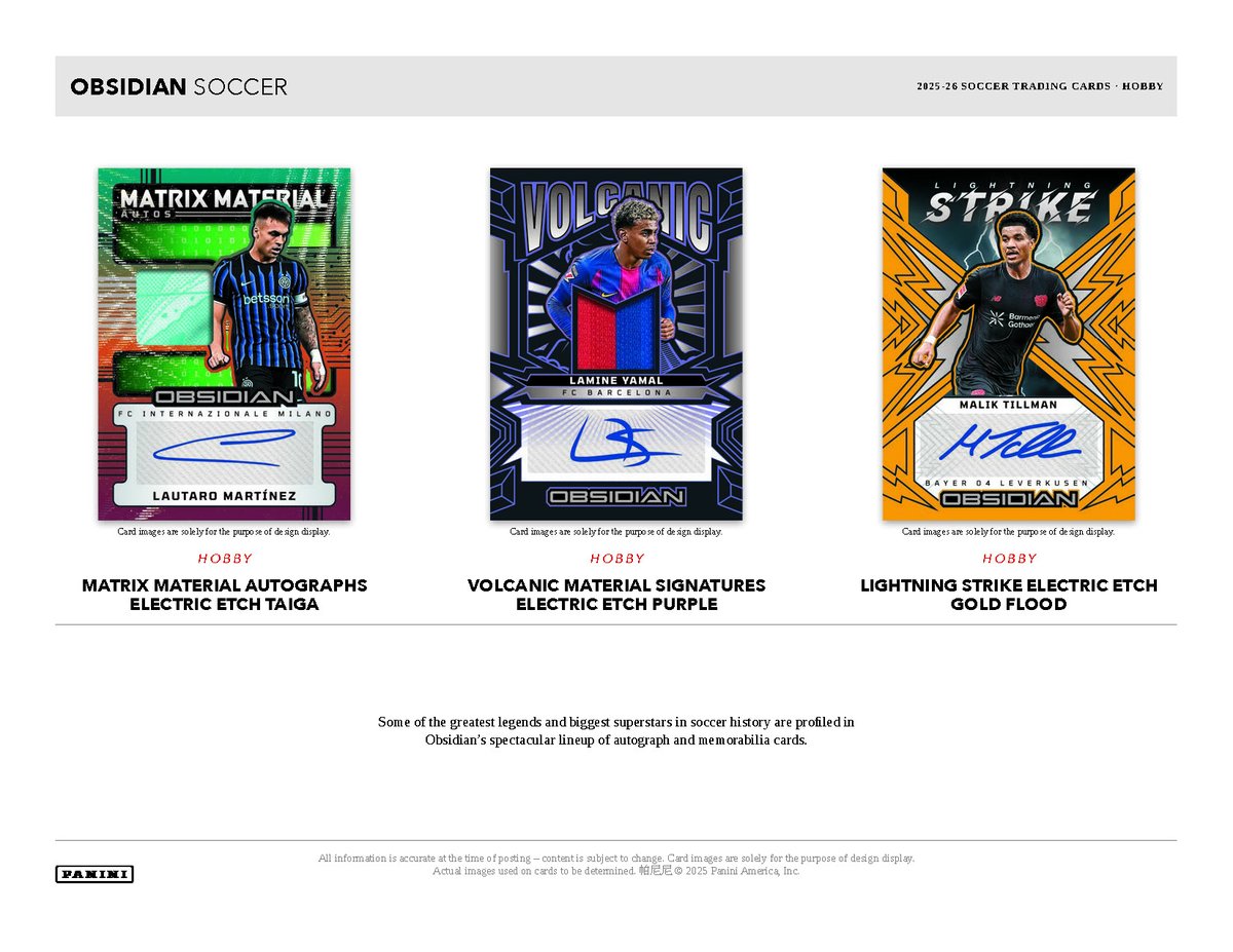 製品情報】 2026年4月25日 発売予定 ⚽ 2025-26 PANINI OBSIDIAN